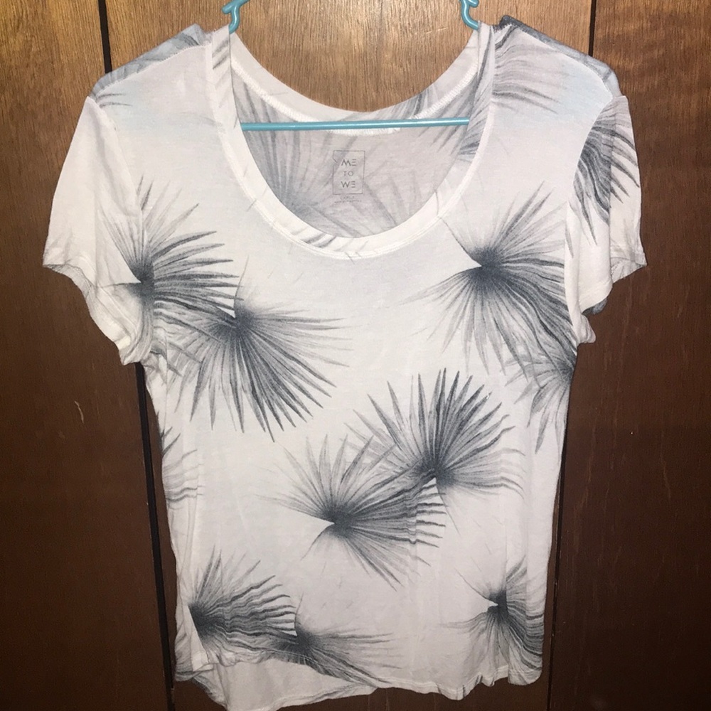 Floral print white shirt